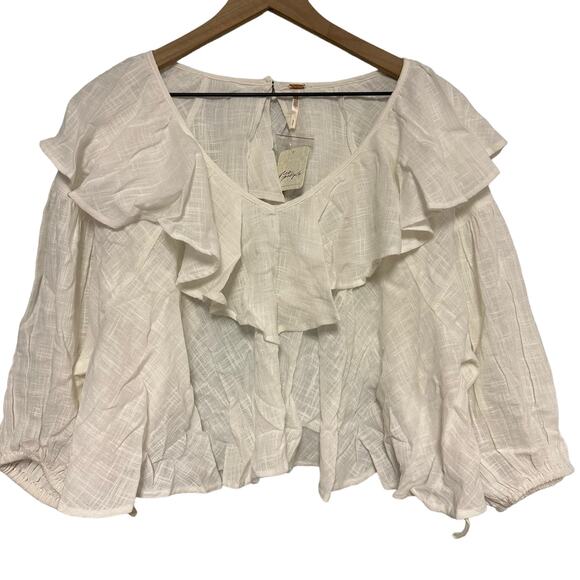 Free People Zuri Blouse in Ivory - Picture 3 of 11